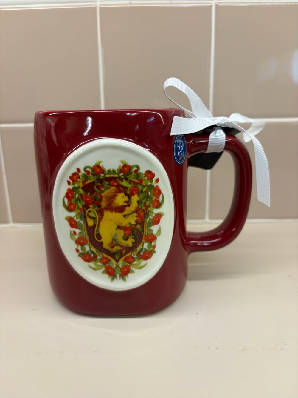 Rae Dunn x Harry Potter Gryffindor Red Ceramic Mug with Crest Accent